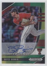 2020 Panini Prizm Draft Picks Green & Yellow Hyper Bryce Bonnin #PDP84 Auto q4j