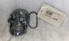 vintage skull belt buckle