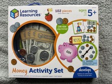 Learning Resources Money Activity Set 102 Pieces LER 3219 Ages 5 Play Money