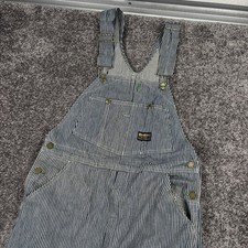Vintage Osh Kosh B'Gosh Overalls Mens 34 Union Made Hickory Stripe Vestbak USA