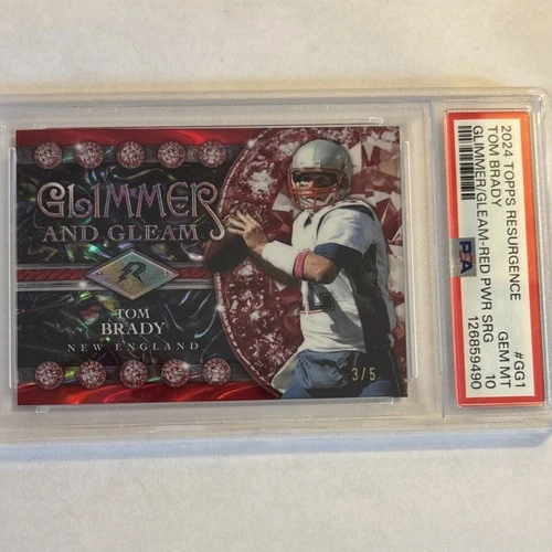2024 Topps Resurgence Tom Brady 3/5 Glimmer and Gleam - PSA 10!