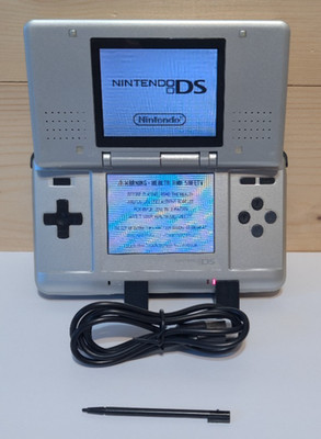 Nintendo DS Fat/Original/NTR Silver W/USB Cable *Tested*