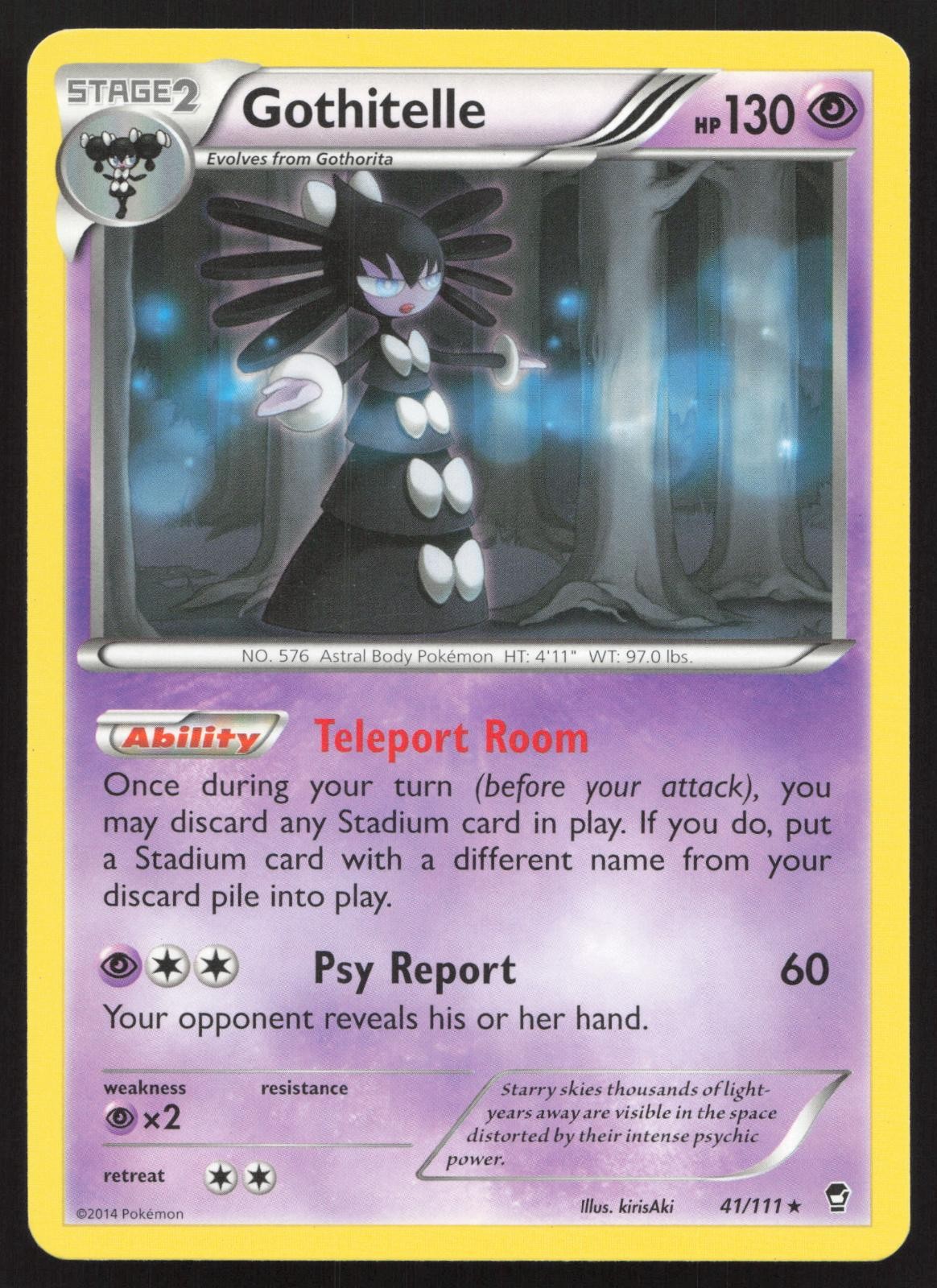 Gothitelle 41/111 Rare Furious Fists Pokemon LP
