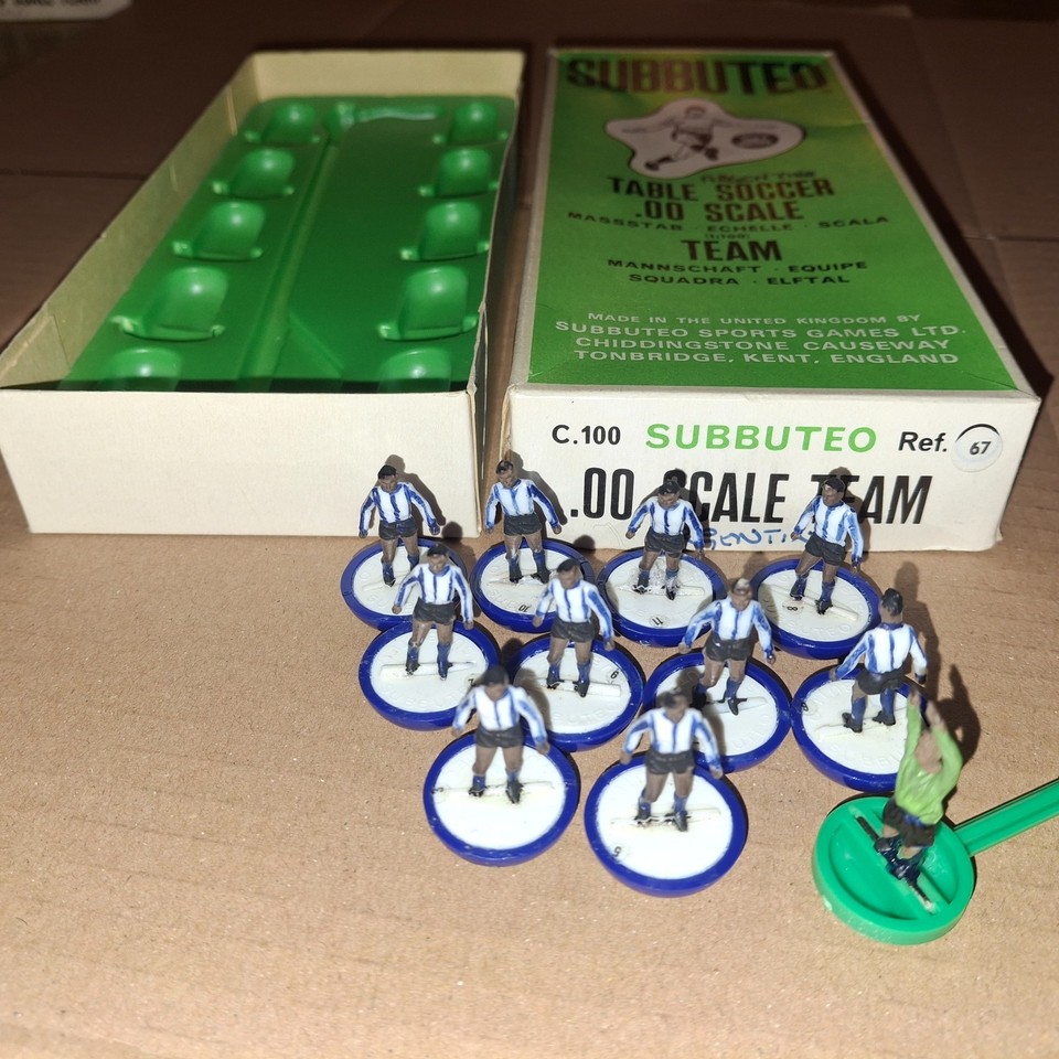 Subbuteo Argentine 457 Maillot Domicile Bleu Et Blanc – Kit équipe Légère – Boîte Vintage