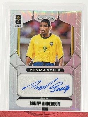 2026 Panini Prizm Road To FIFA World Cup Sonny Anderson Silver Prizm Auto /75