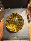 Art Glass Bullicante Paperweight Amber Citrine Gold Color Controlled Bubble 3.5” — photo 6