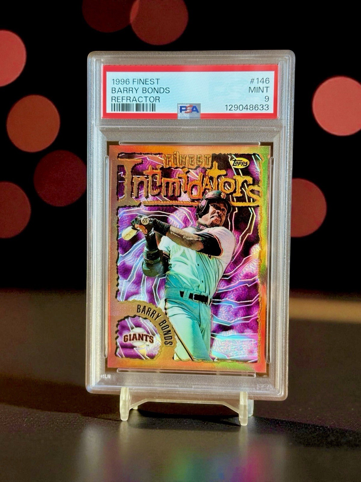 1996 Finest Intimidators Refractor Barry Bonds #146 PSA 9 MINT New Slab Low POP