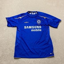 Chelsea Centenary Football Shirt Men's Large Blue Home 2005/06 Umbro Samsung