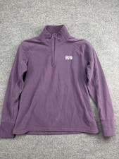 Mountain Hardwear Pullover Womens Small Purple Fleece Quarter Zip Hiking Warm