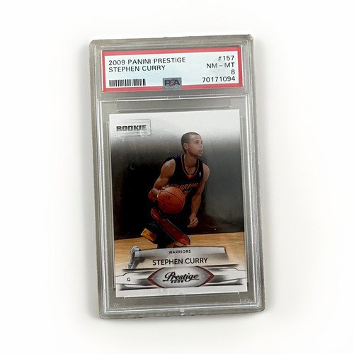 Stephen Curry 2009-10 Panini Prestige Rookie PSA 8 #157 Warriors 