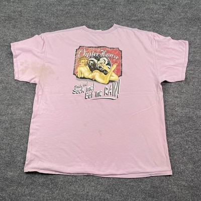 New Orleans Oyster House Shirt 2XL 25x29 Pastel Purple