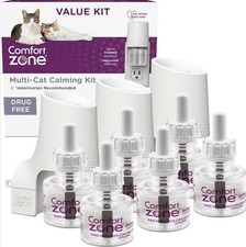 Comfort Zone Multi Cat Calming Diffuser Kit 3 Diffusers 6 Refills Pheromone
