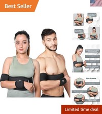 Adjustable Left/Right Arm Sling - Comfortable Immobilizer for Clavicle Support