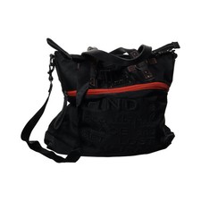 Sansibar, Umhängetasche, Damen, Polyamid/Polyester, Schwarz/Orange, 36, 9 #J8R