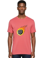 Meteor-1 Mens Graphic Tee, 100% Cotton, Casual Summer Wear