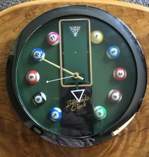 Vintage Billiards Pool Ball Wall Clock  Batte...