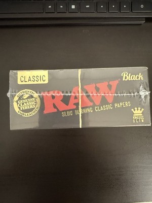RAW BLACK CLASSIC KING SIZE SLIM 50 CT PER BOX 