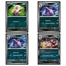 4 Card Pokemon TCG - SV: Scarlet & Violet 151 - Nidoran Male Evolution Line LP