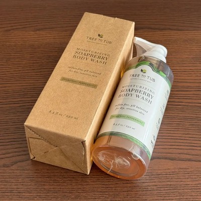 Tree To Tub - Moisturizing Soapberry Body Wash, Peppermint, 8.5 Fl Oz/250 mL
