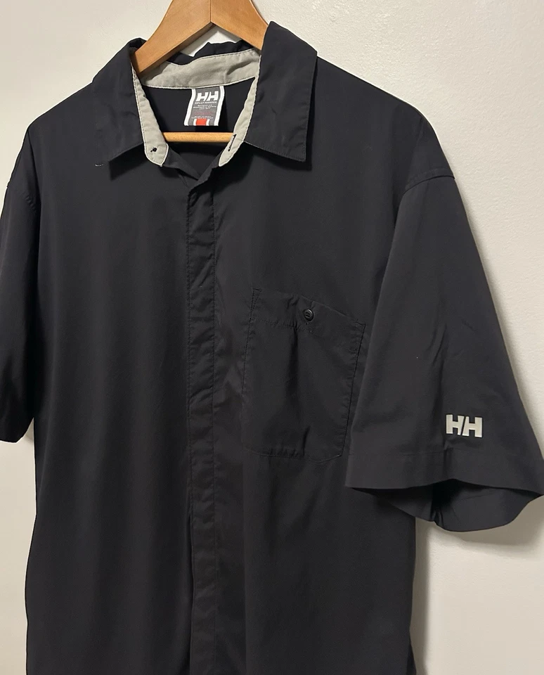 Рубашка Helly Hansen черная функциональная уличная на кнопке XXL для рыбалки охоты - Изображение 4 из 4