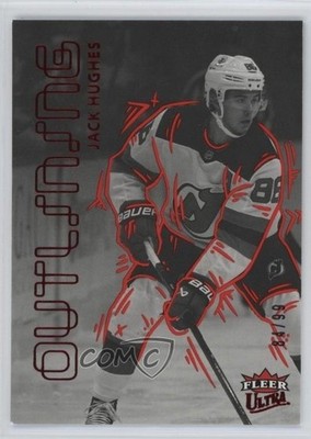 2025-26 Upper Deck Fleer Ultra Outlining Red 84/99 Jack Hughes #OL9of30 0h56