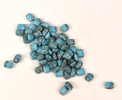 Basteln, Schmuckherstellung, Achtecke, blaue Matrix Mondsteine 50g