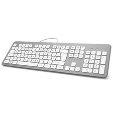 Hama USB Slim Keyboard Tastatur Voll-Tastatur...