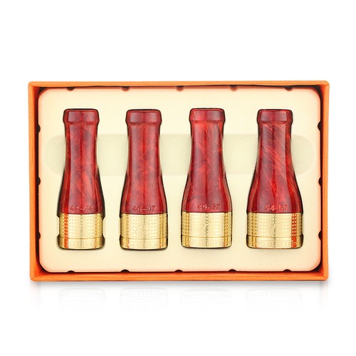Galiner Golden Pure Copper Cigar Holder Mouthpiece Nozzle 4 Sizes Red Gift Box - Picture 3 of 9