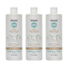 3 Pack DHS ZINC Shampoo for Dandruff Control Person  Covey 16 Oz 480 ml Each