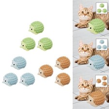 3Pcs Cat Catnip Toys Balls Catnip Wall Balls Creative Hedgehog Shape Cat