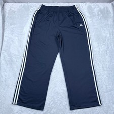 Adidas Wide Leg Track Pants Mens XL Blue Athletic Baggy Skater Sweatpants Gym