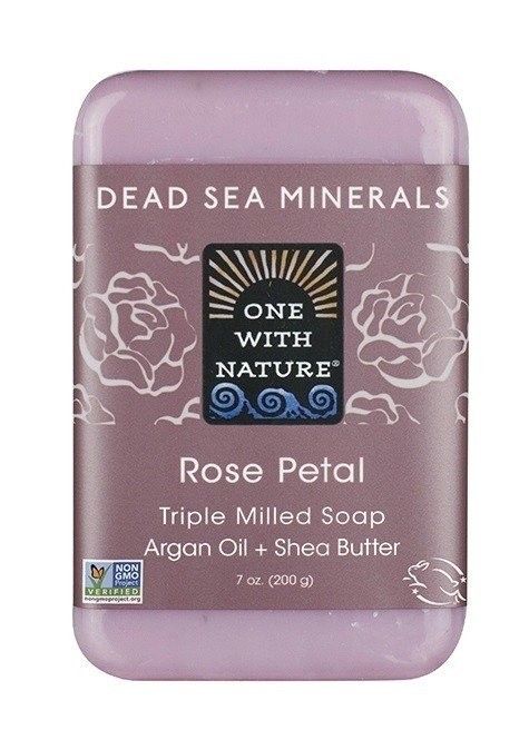 One With Nature Dead Sea Spa Мыло с лепестками роз 7 унций твердое мыло 2290₽