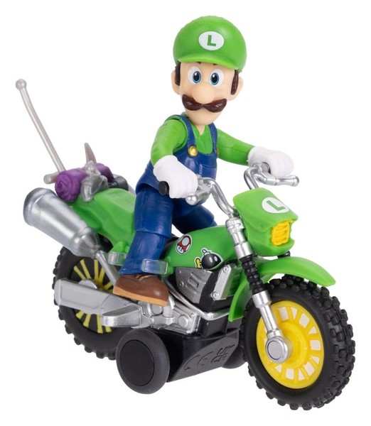 Die Super Mario Galaxy Film-Actionfigur Mit ZurüCkziehbarem Motorrad Luigi 6 Cm-image