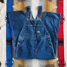 OshKosh B'Gosh Mens Vintage Size 36 Union Made Sanforized Vestbak Overalls USA