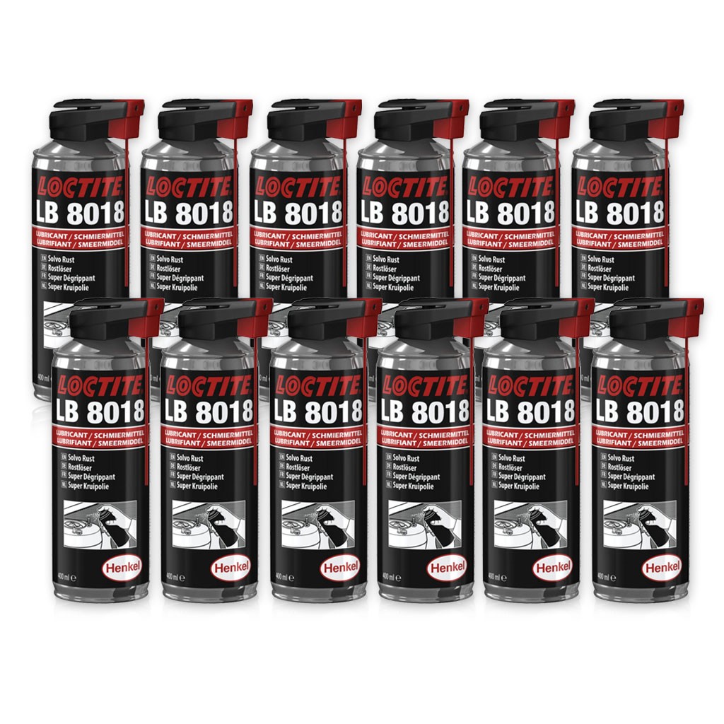 Loctite LB 8018 lubrifiant dégrippant à forte pénétration pour débloquer les pièces rouillées