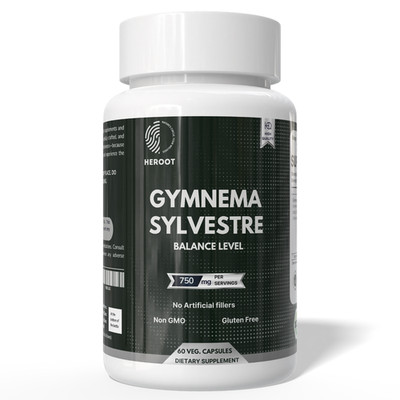 Heroot Gymnema Sylvestre Extract Capsules | Plant Extract | 60 Capsules NON-GMO