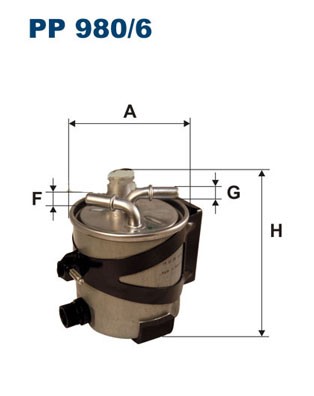 PP 980/6 FILTRON fuel filter for Dacia, Renault