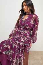 PurpleHanger Women's Toga Style Maxi Vest Dress - Plus Size Purple, Elastic Waist (Size 12-14)
