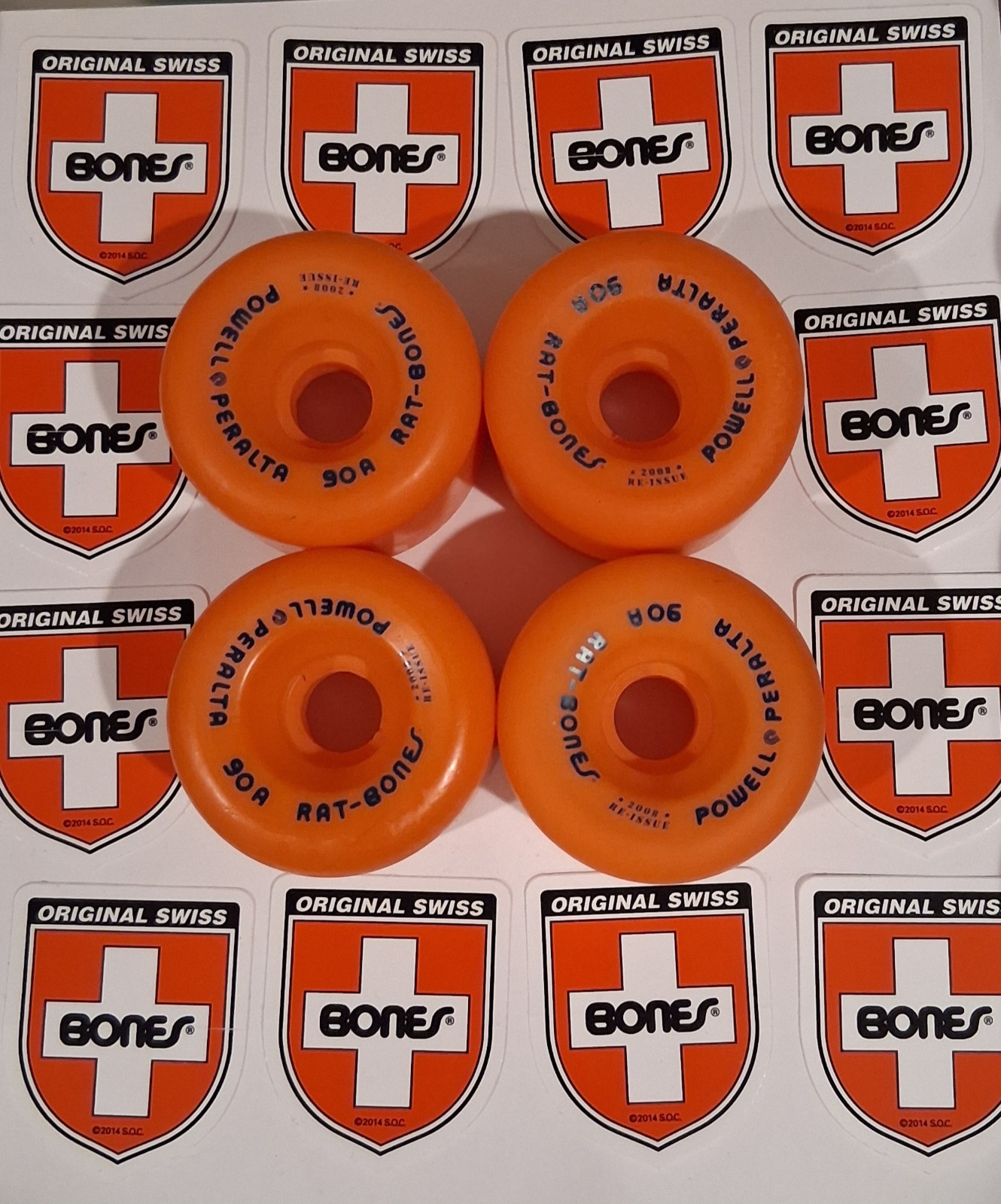 Powell Peralta Custom Orange Rat Bones Wheels 