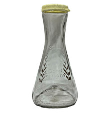 Vintage Good Seasons Salad Dressing Clear Glass Cruet Bottle Gold Leaf Lid