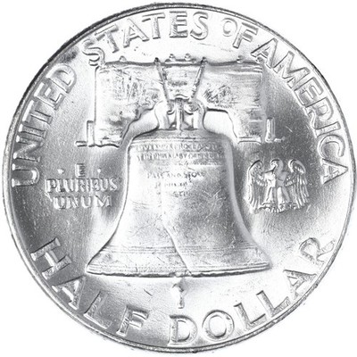 1955 (P) Franklin Half Dollar Bugs Bunny BU 90% Silver US Coin See