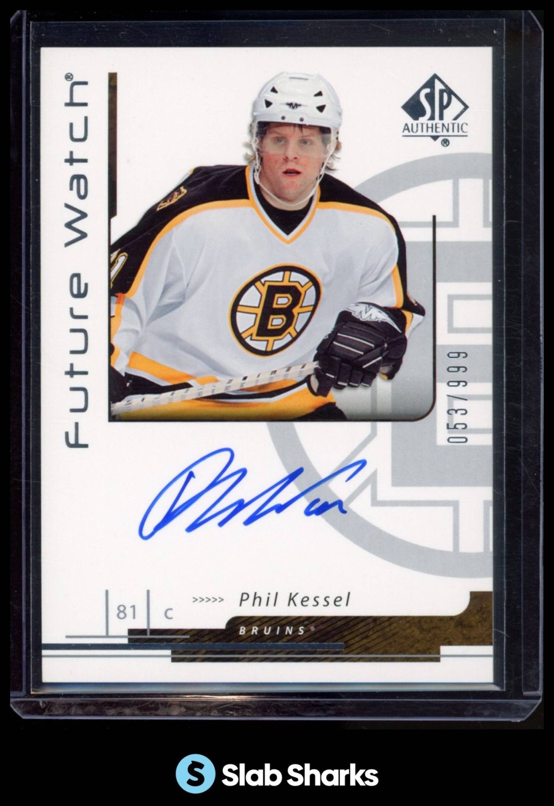 2006 SP AUTHENTIC #163 PHIL KESSEL AUTO RC FUTURE WATCH ROOKIE /999