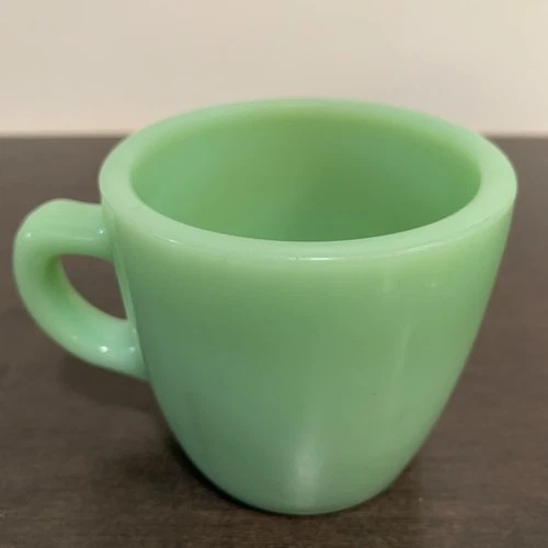 Vintage Fire King Jadeite Heavy C Mug Cup  Restaurant Oven Ware 3” Green