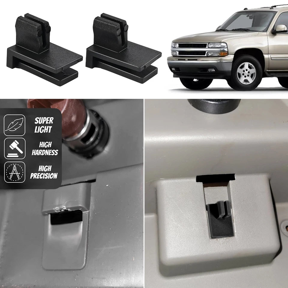 2X Console Cup Holder Latch Clip Black For Chevrolet Silverado 1500 2500HD 00-06 Foto 4 de 4