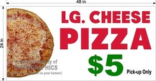 2' X 4' VINYL BANNER PIZZA WITH YOUR PRICE / CUSTOM