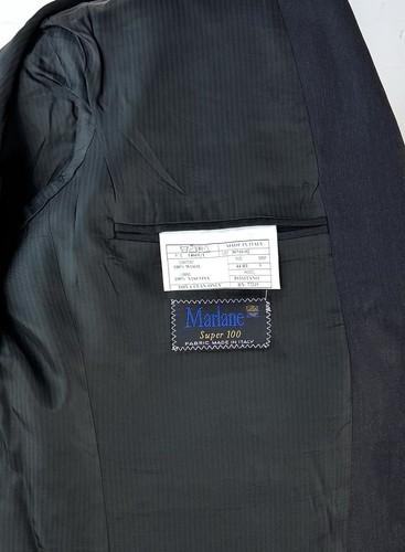 VITO RUFOLO (44R 36W) Mens Dark Solid Gray Wool Jacket Pleat Cuff Pants Suit - Picture 5 of 11