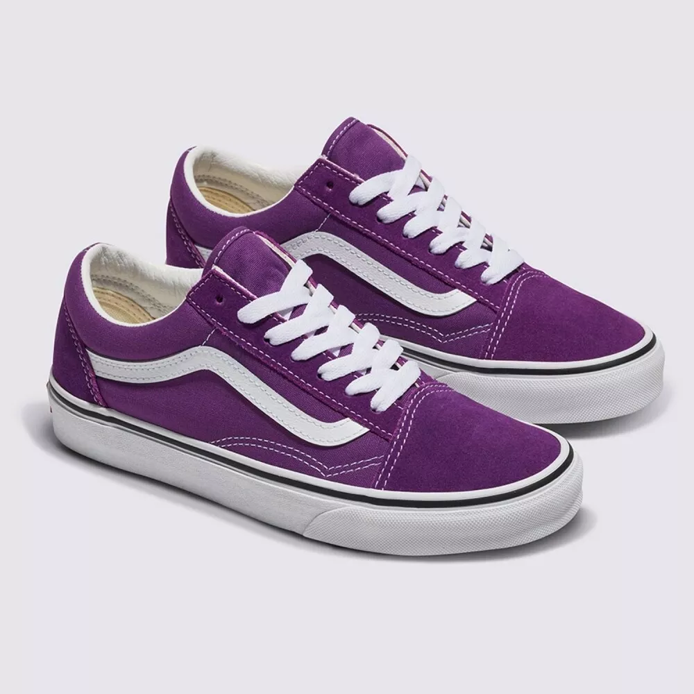 Low top purple vans sale