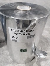 Silver Gloss GSP PET Thermal Laminating Film 19.5"x10000ft 0.9 mil Roll 7021897