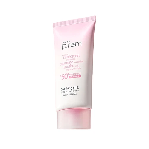MAKE P:REM Soothing Pink Tone Up Sun Cream 50mL SPF50+ PA++++
