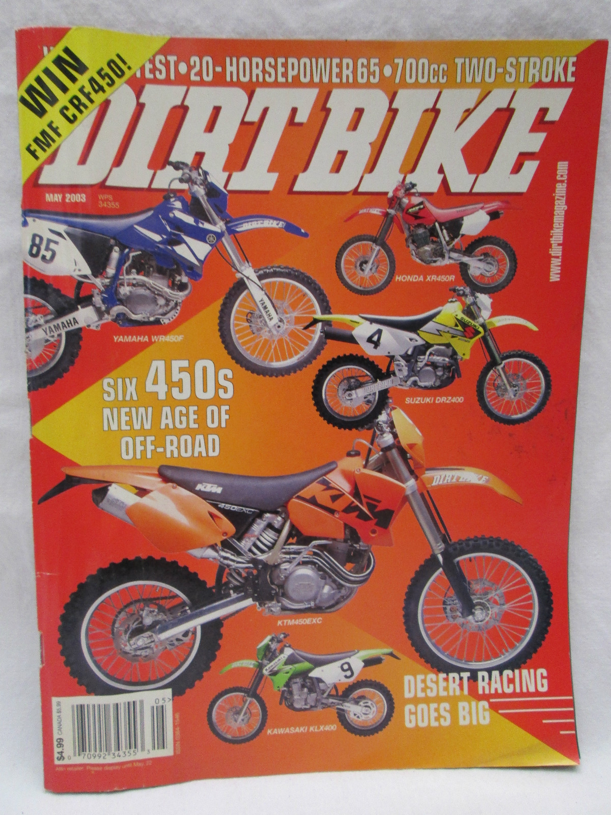 Dirt Bike Magazine May 2003 Desert Racing Six 450s New Age O